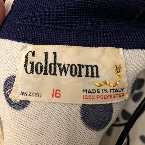 Vintage Goldworm Navy Dot Dress - Picture 4 of 5